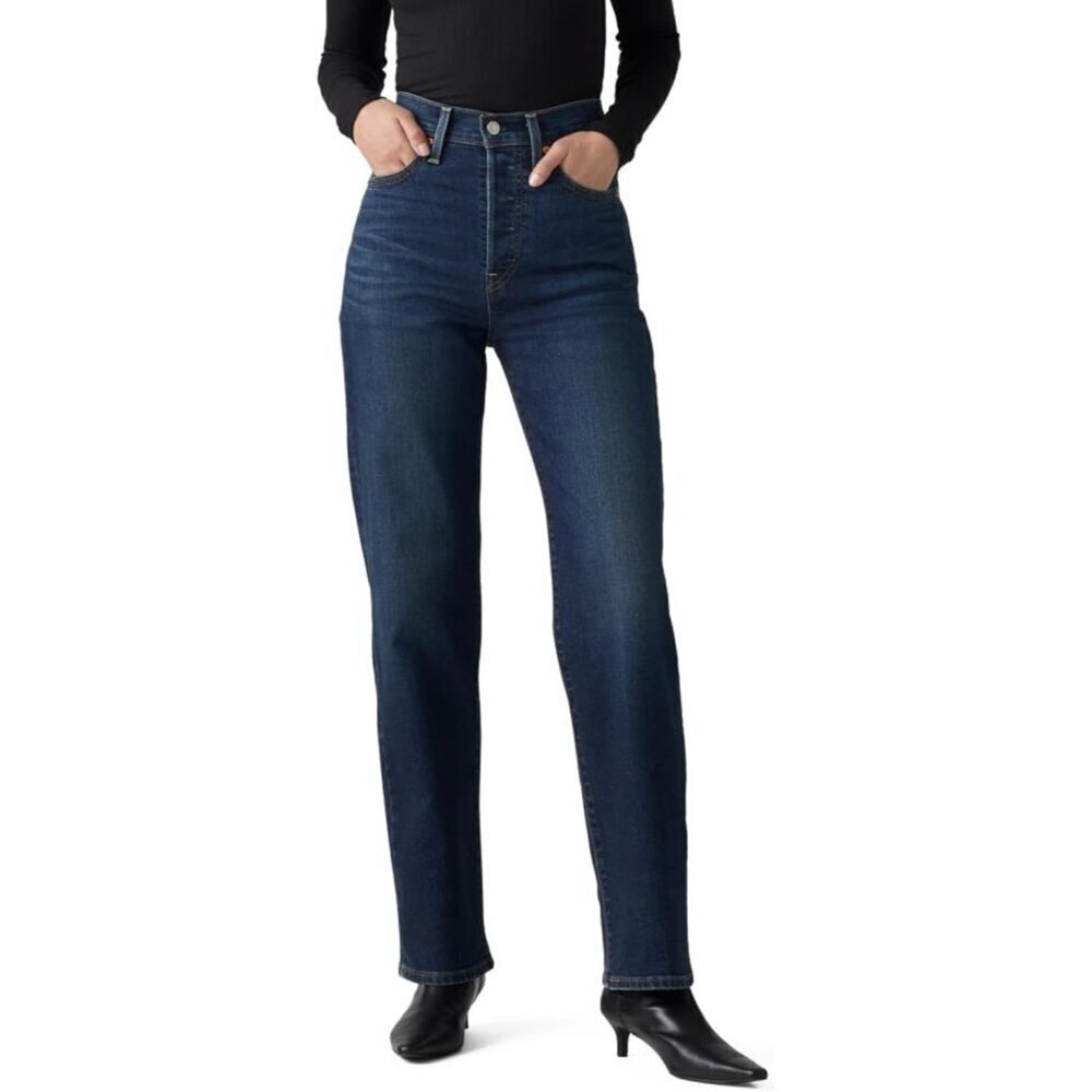 Womens Ribcage Straight Full Length Jeans